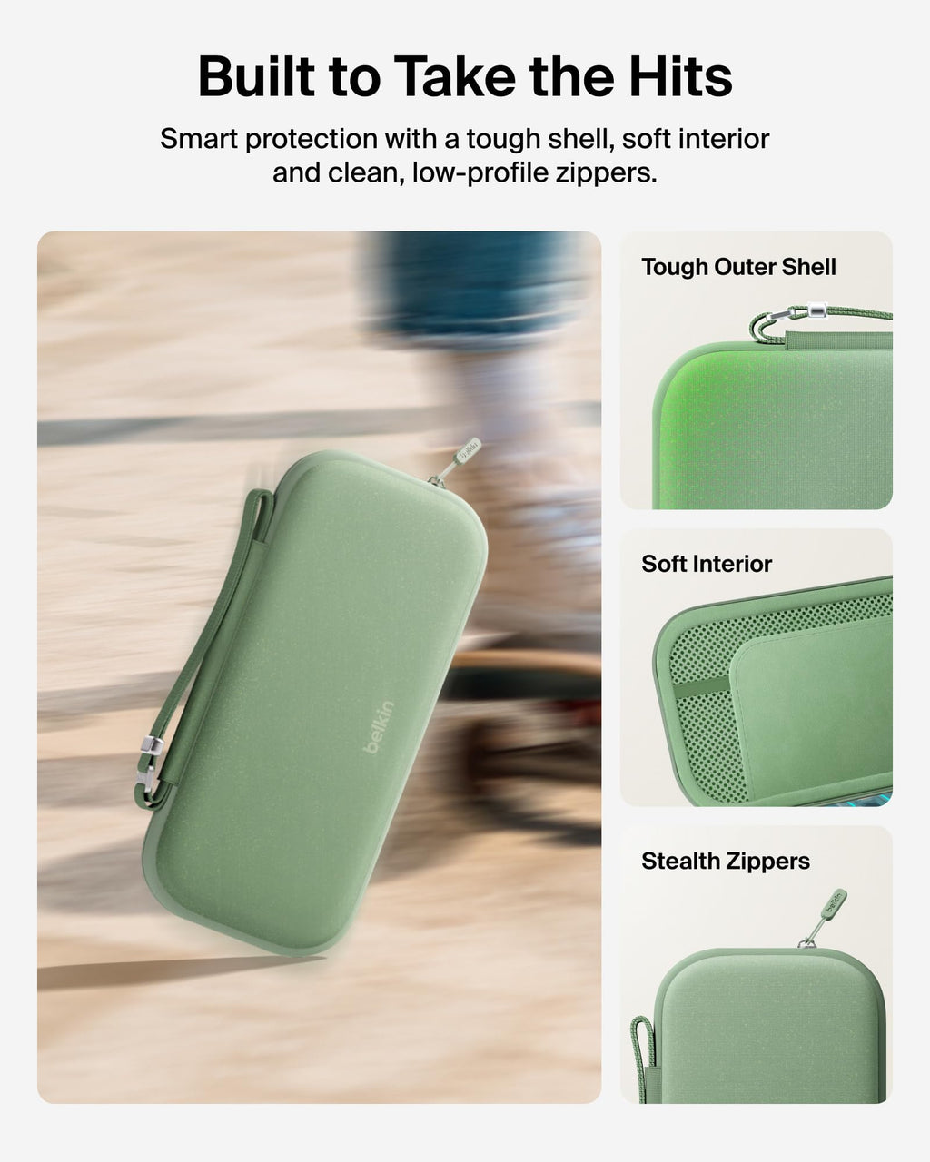 Belkin Nintendo Switch 2 Case, Slim Carrying Travel Bag with AirTag Holder