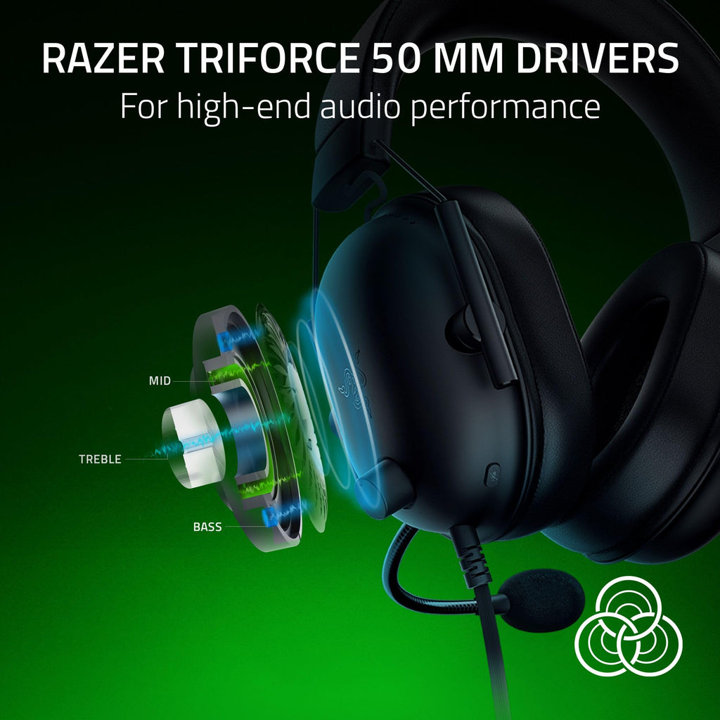 Razer BlackShark V2 X Wired PlayStation Gaming Headset, Black