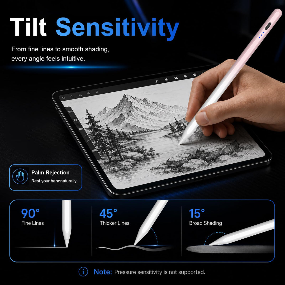 HATOKU Stylus Pen for Apple iPad 2018-2026 Magnetic for Note-Taking Drawing