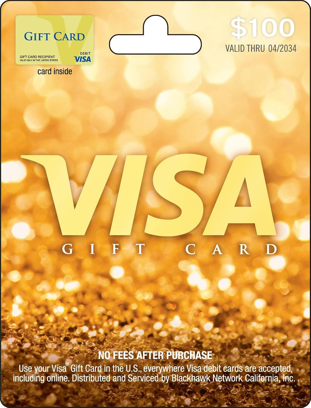 Visa Physical Gift Card $100 (plus $5.95 Purchase Fee)