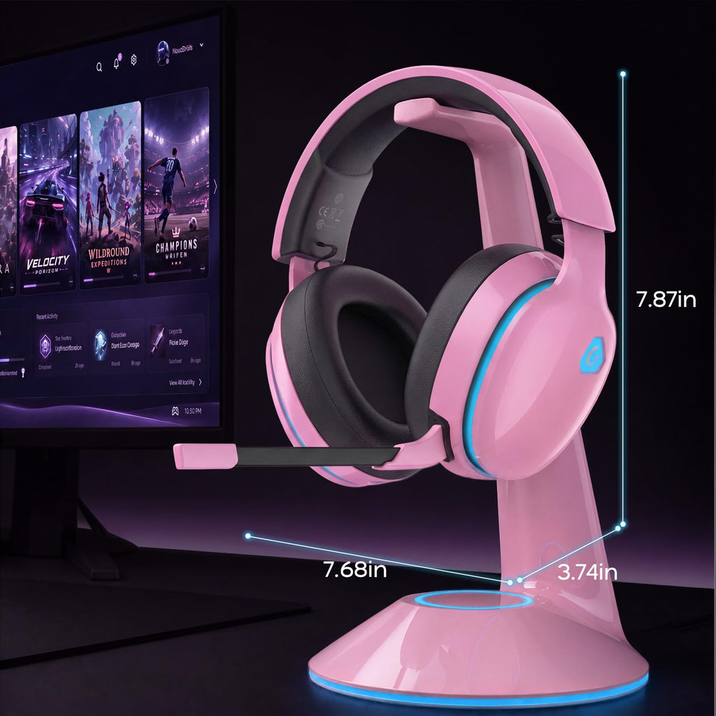 AOC 2.4GHz Wireless Gaming Headset for PS5, PS4, PC, Switch, 45Hr, White