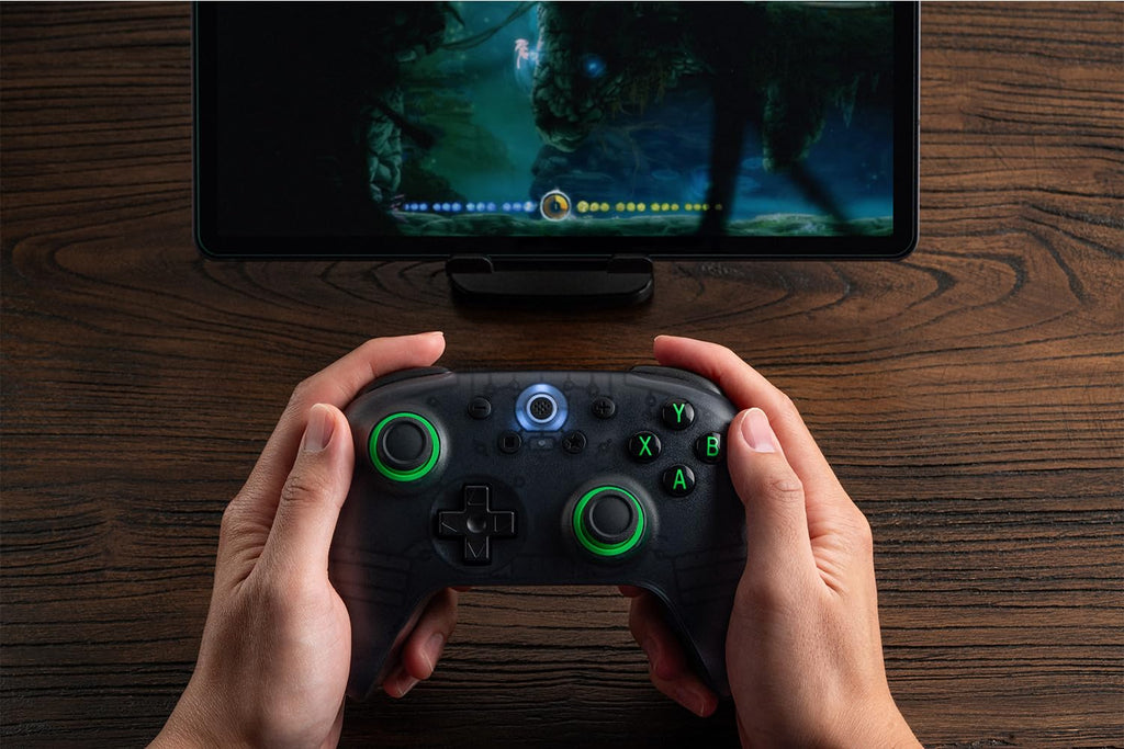 8Bitdo Ultimate 2C Wireless Controller for Windows PC and Android, with 1000 Hz Polling Rate, Hall Effect Joysticks and Triggers, and Remappable L4/R4 Bumpers (Transparent Black)