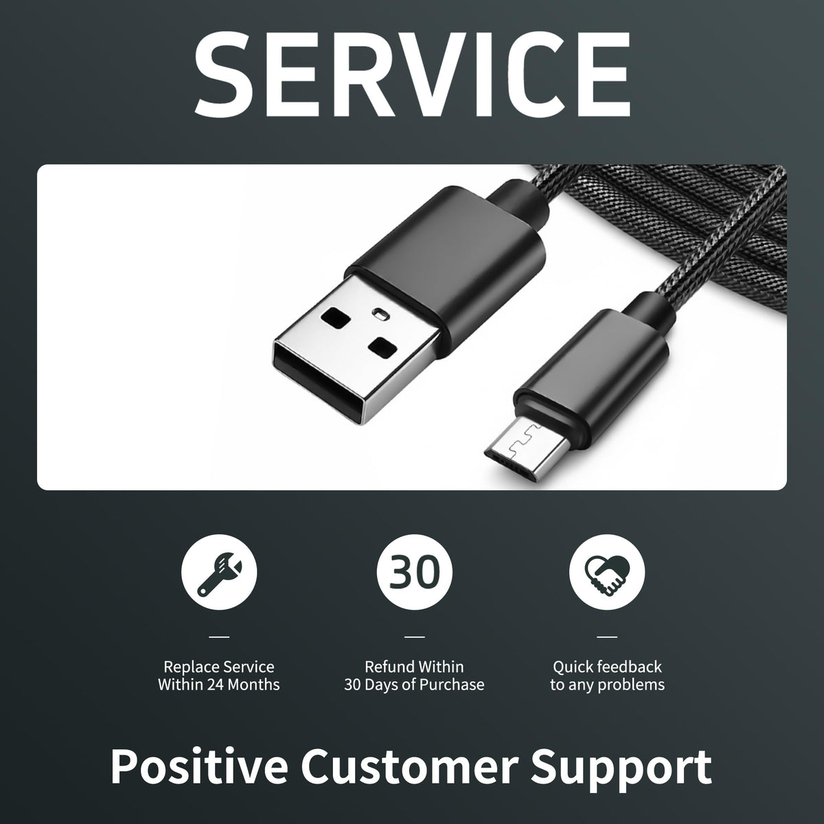 Superer Micro USB Charger Cable Fit for PS4 Controller, Kindle Paperwhite, Amazon Fire Tablet, Roku Streaming Stick, Fire TV Stick, Xbox One X S, Android Phone Fast Charging Data Sync Power Cord