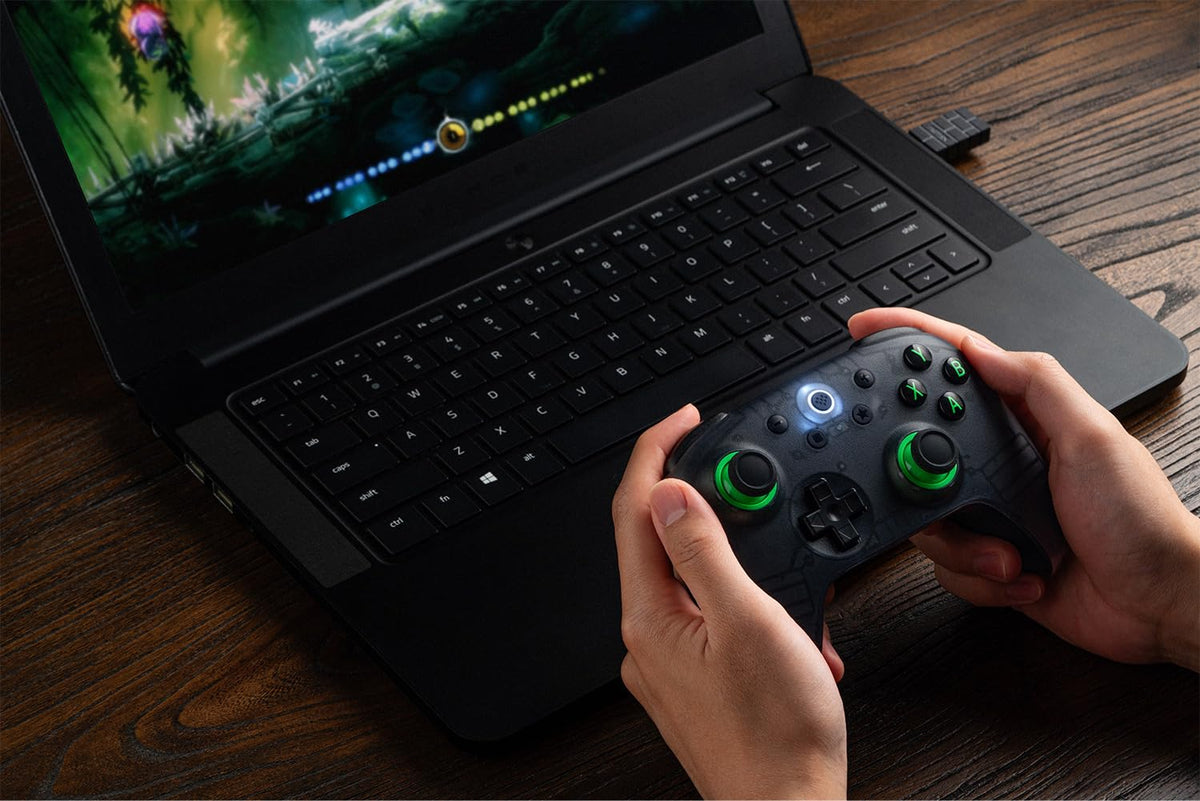 8Bitdo Ultimate 2C Wireless Controller for Windows PC and Android, with 1000 Hz Polling Rate, Hall Effect Joysticks and Triggers, and Remappable L4/R4 Bumpers (Transparent Black)