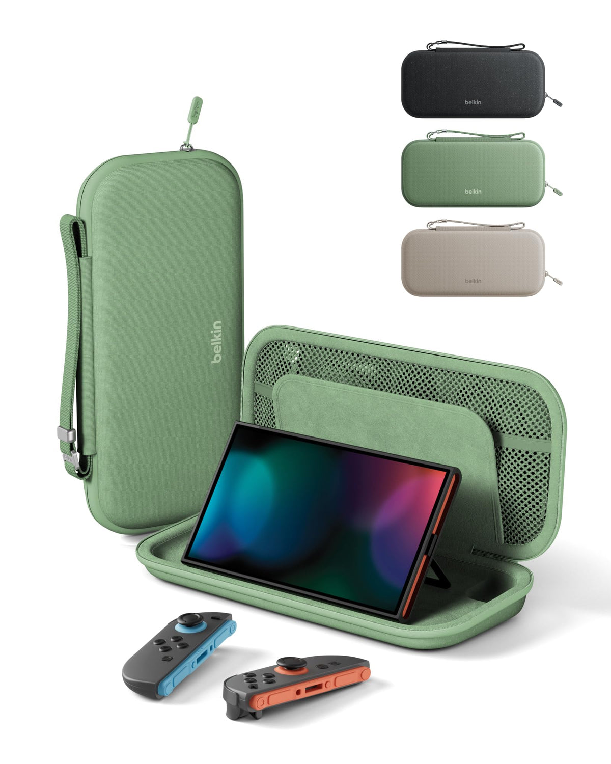 Belkin Nintendo Switch 2 Case, Slim Carrying Travel Bag with AirTag Holder