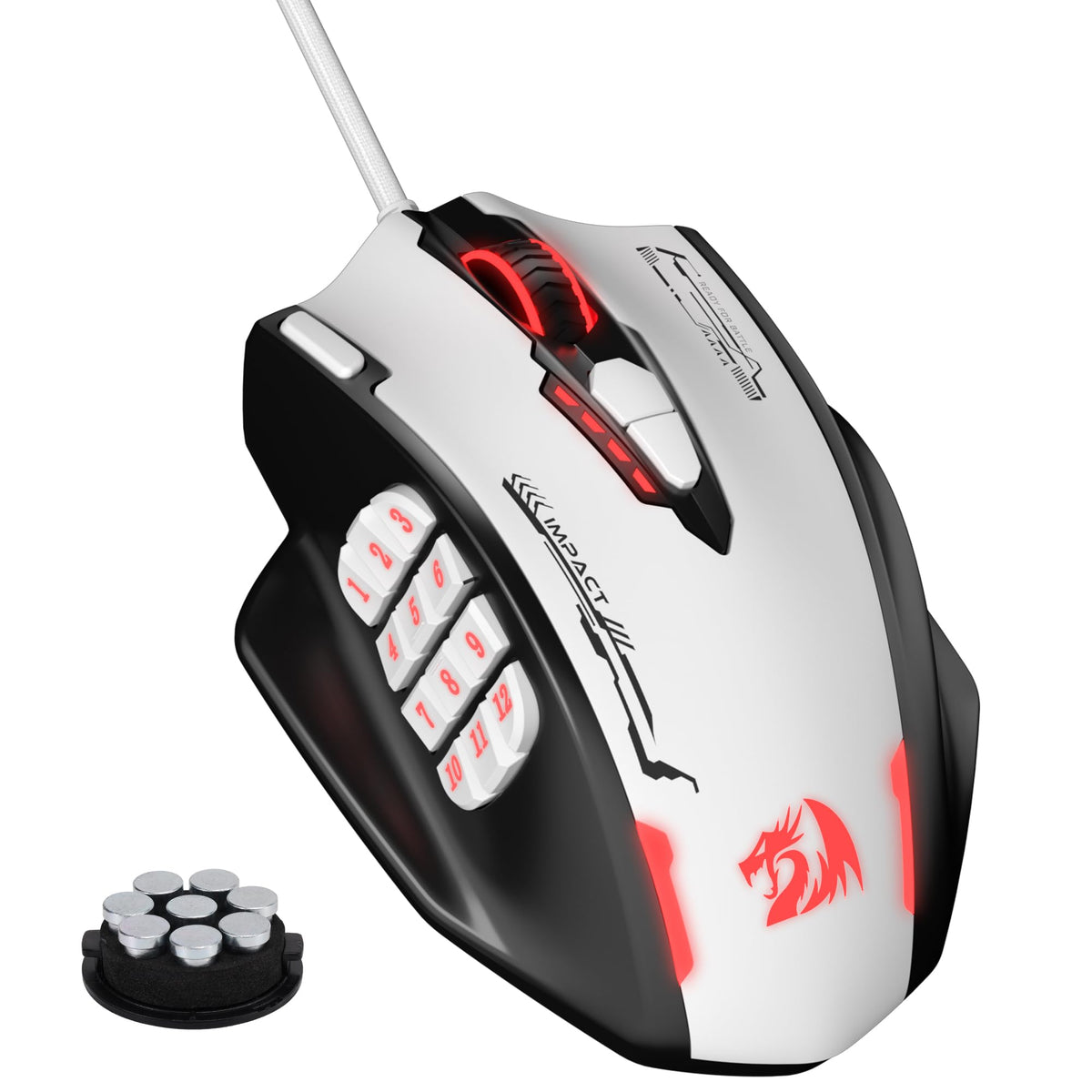 Redragon M908 Wired MMO RGB Gaming Mouse 12400 DPI Remapping Keys