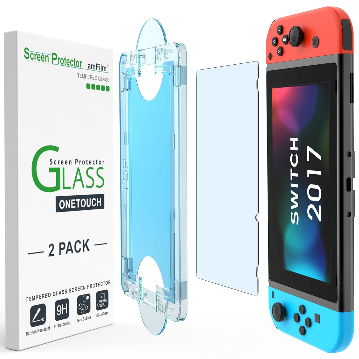 amFilm Auto-Alignment OneTouch for Nintendo Switch 2 Screen Protector 2025