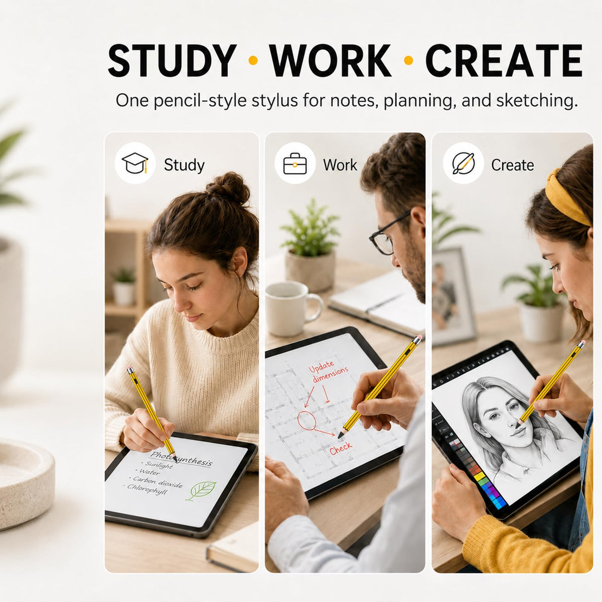 HATOKU Stylus Pen for Apple iPad 2018-2026 Magnetic for Note-Taking Drawing