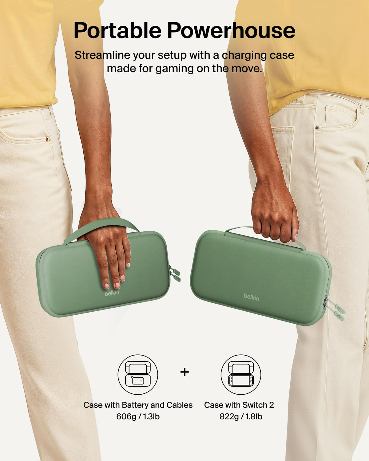 Belkin Nintendo Switch 2 Case, Slim Carrying Travel Bag with AirTag Holder