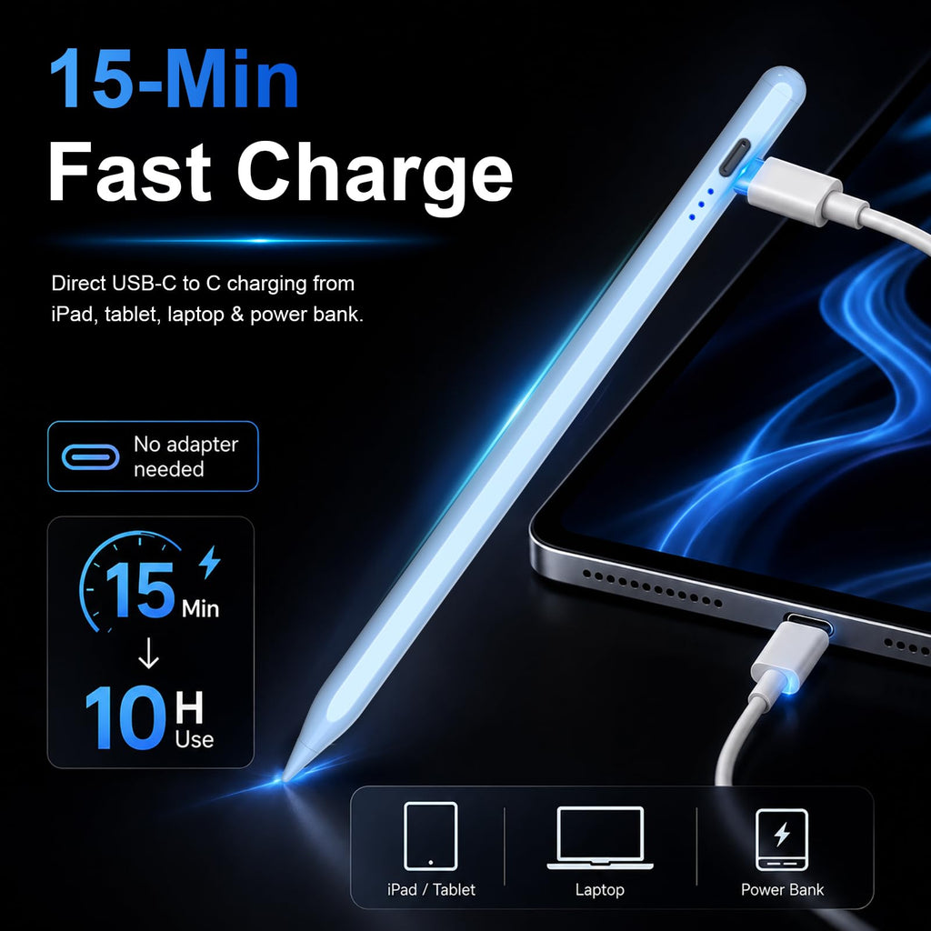 HATOKU Stylus Pen for Apple iPad 2018-2026 Magnetic for Note-Taking Drawing
