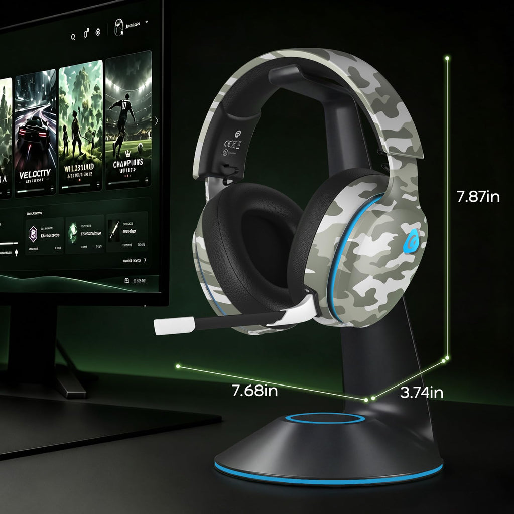 AOC 2.4GHz Wireless Gaming Headset for PS5, PS4, PC, Switch, 45Hr, White