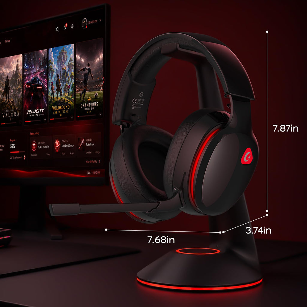 AOC 2.4GHz Wireless Gaming Headset for PS5, PS4, PC, Switch, 45Hr, White