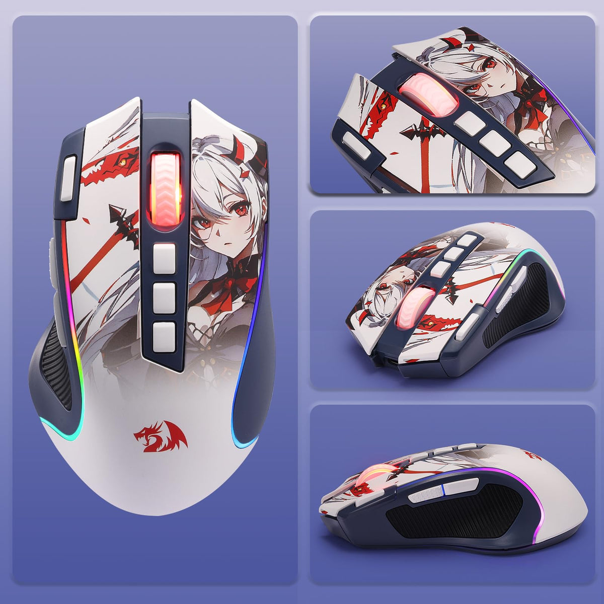 Redragon M612 Wired RGB Optical Gaming Mouse 8000 DPI Remapping Keys