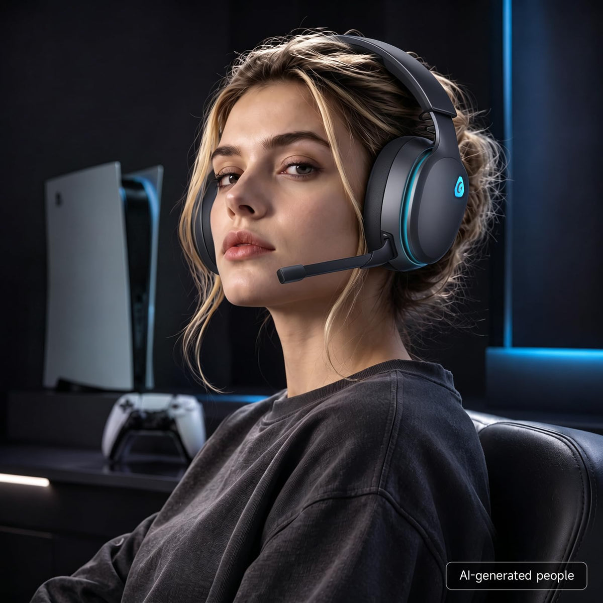 AOC 2.4GHz Wireless Gaming Headset for PS5, PS4, PC, Switch, 45Hr, White