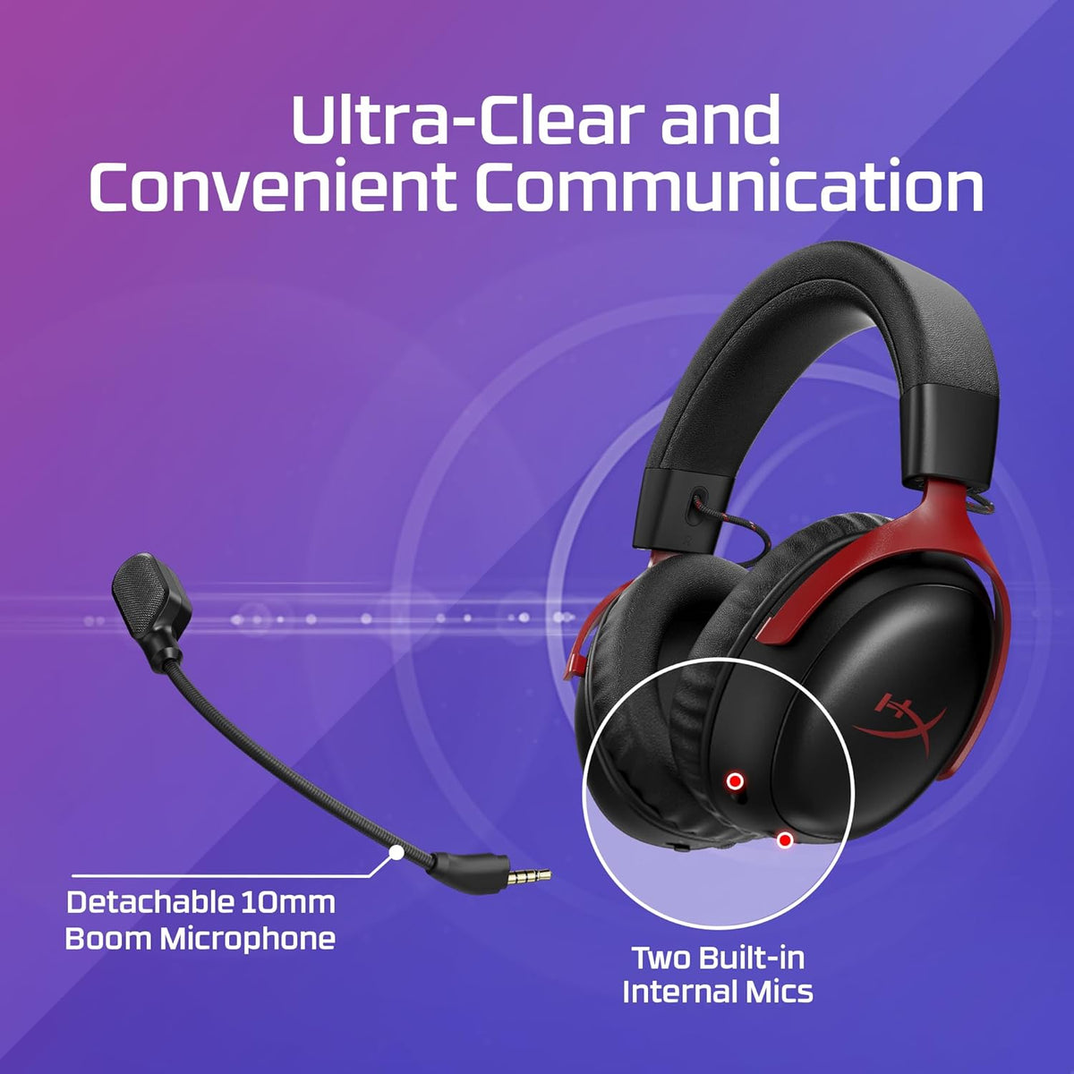 HyperX Cloud III S – Wireless Gaming Headset for PS5, PS4, Switch, PC, Mac, and Mobile, Up to 120-Hour (2.4GHz) / 200-Hour (Bluetooth) Battery, 53mm Angled Drivers, Detachable Mic – Black