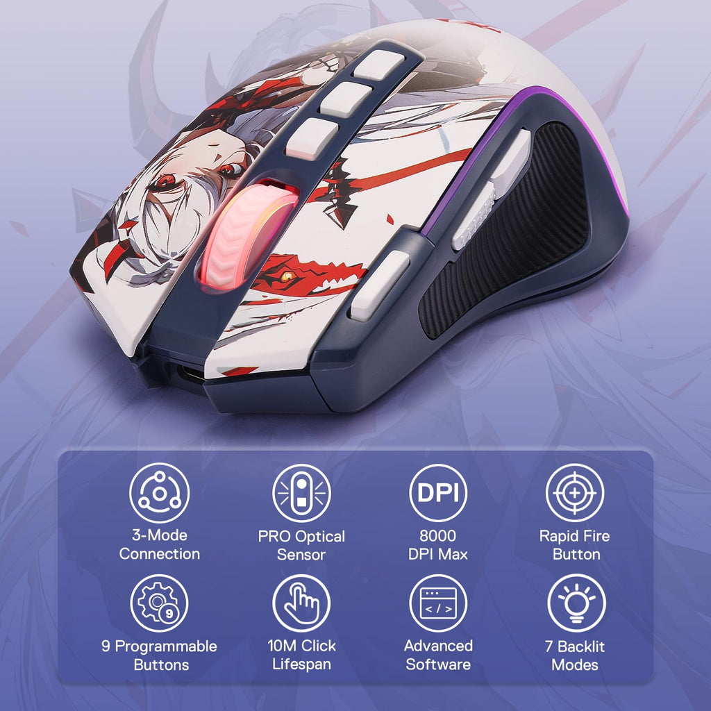 Redragon M612 Wired RGB Optical Gaming Mouse 8000 DPI Remapping Keys