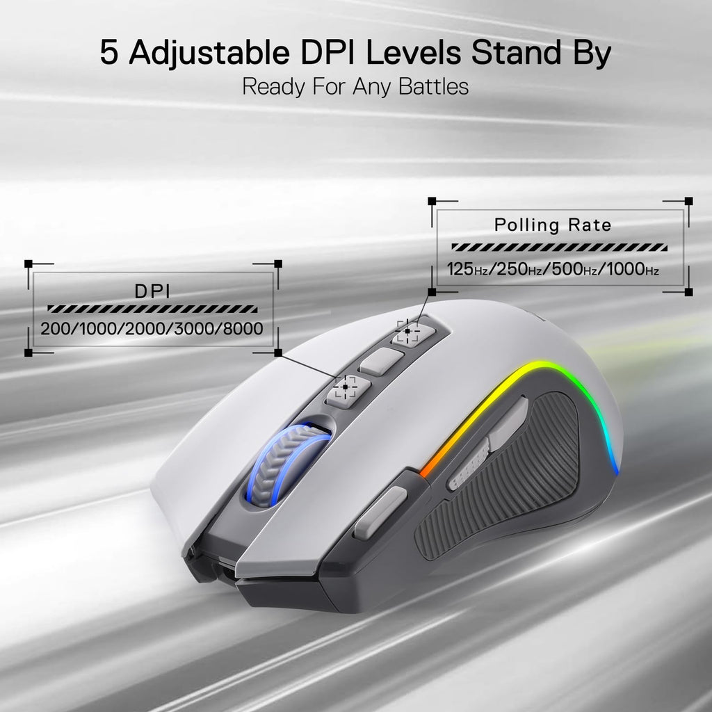 Redragon M612 Wired RGB Optical Gaming Mouse 8000 DPI Remapping Keys