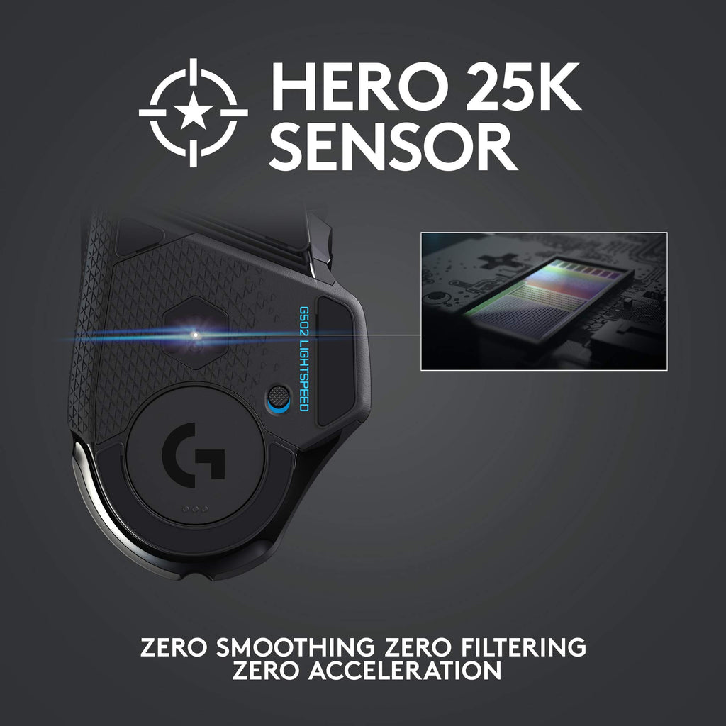 Logitech G502 Hero Wired Gaming Mouse - Black