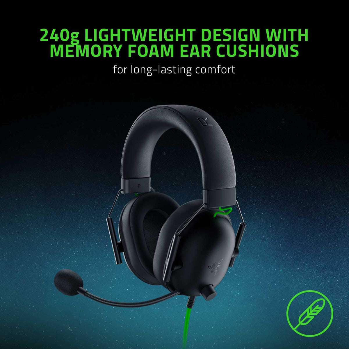 Razer BlackShark V2 X Wired PlayStation Gaming Headset, Black