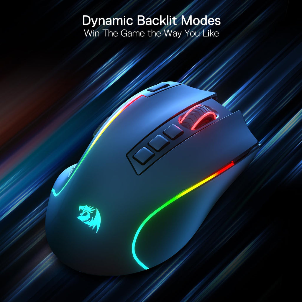 Redragon M612 Wired RGB Optical Gaming Mouse 8000 DPI Remapping Keys