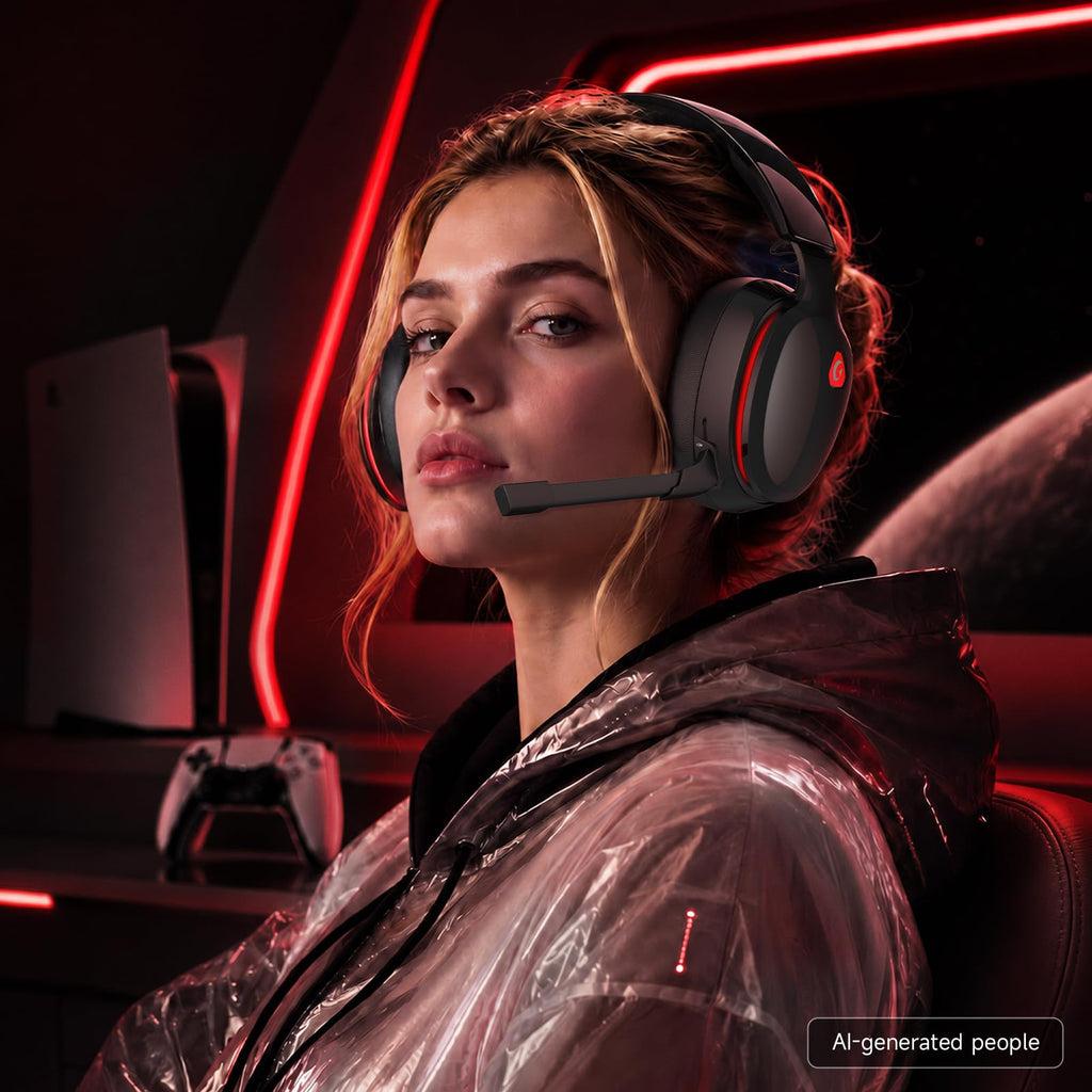 AOC 2.4GHz Wireless Gaming Headset for PS5, PS4, PC, Switch, 45Hr, White