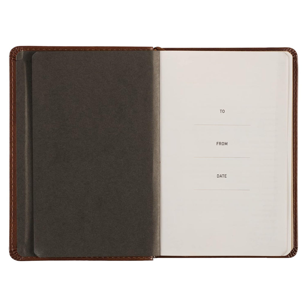 One Minute with God for Men 365 Devotions, Brown Faux Leather Flexcover
