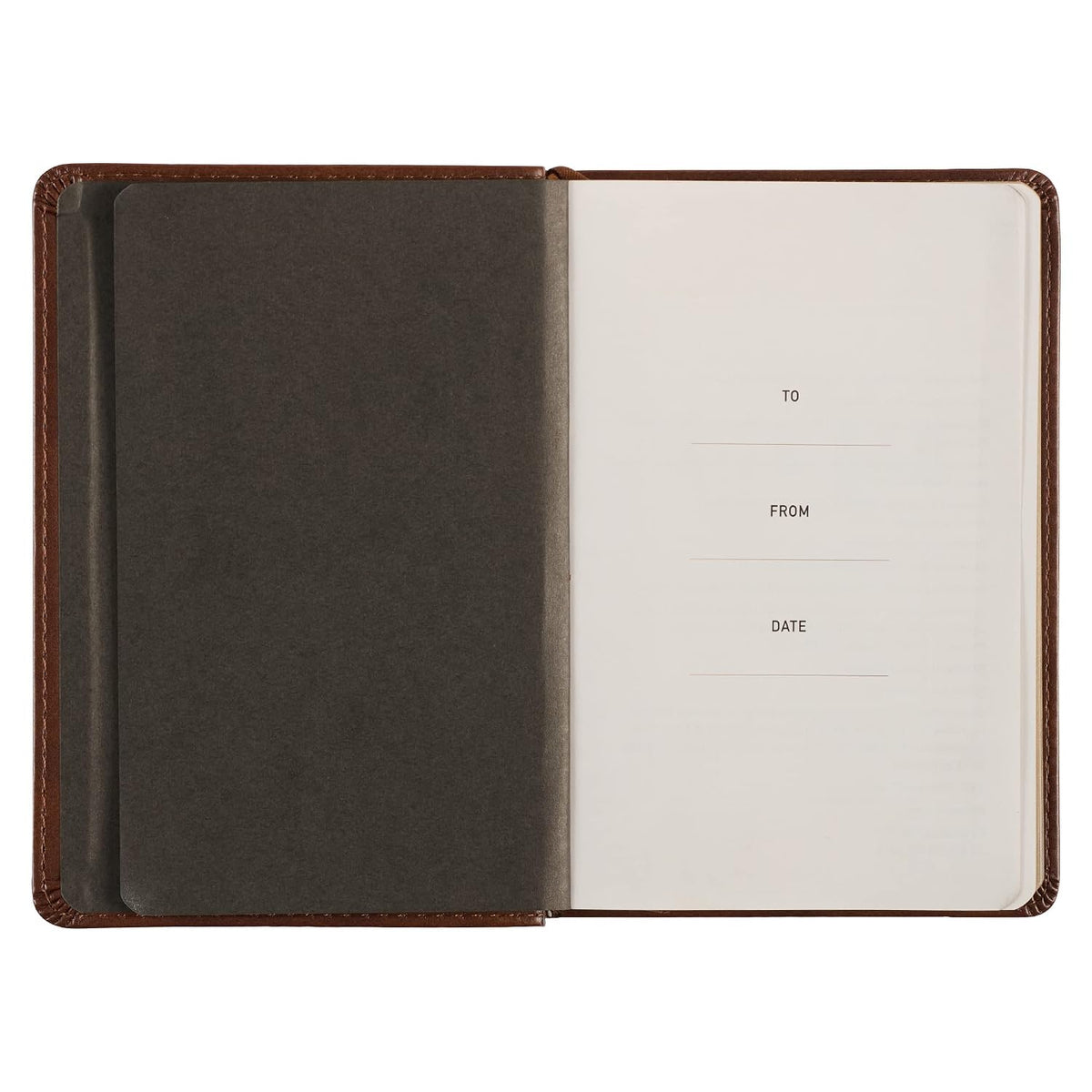 One Minute with God for Men 365 Devotions, Brown Faux Leather Flexcover