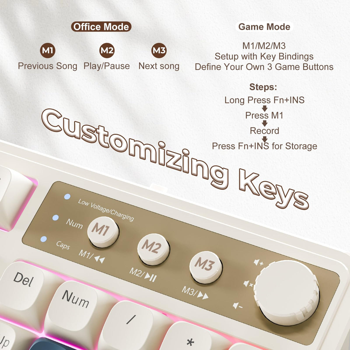 AULA 99 Key Keyboard, Wireless Gaming Keyboard Bluetooth Computer Keyboards