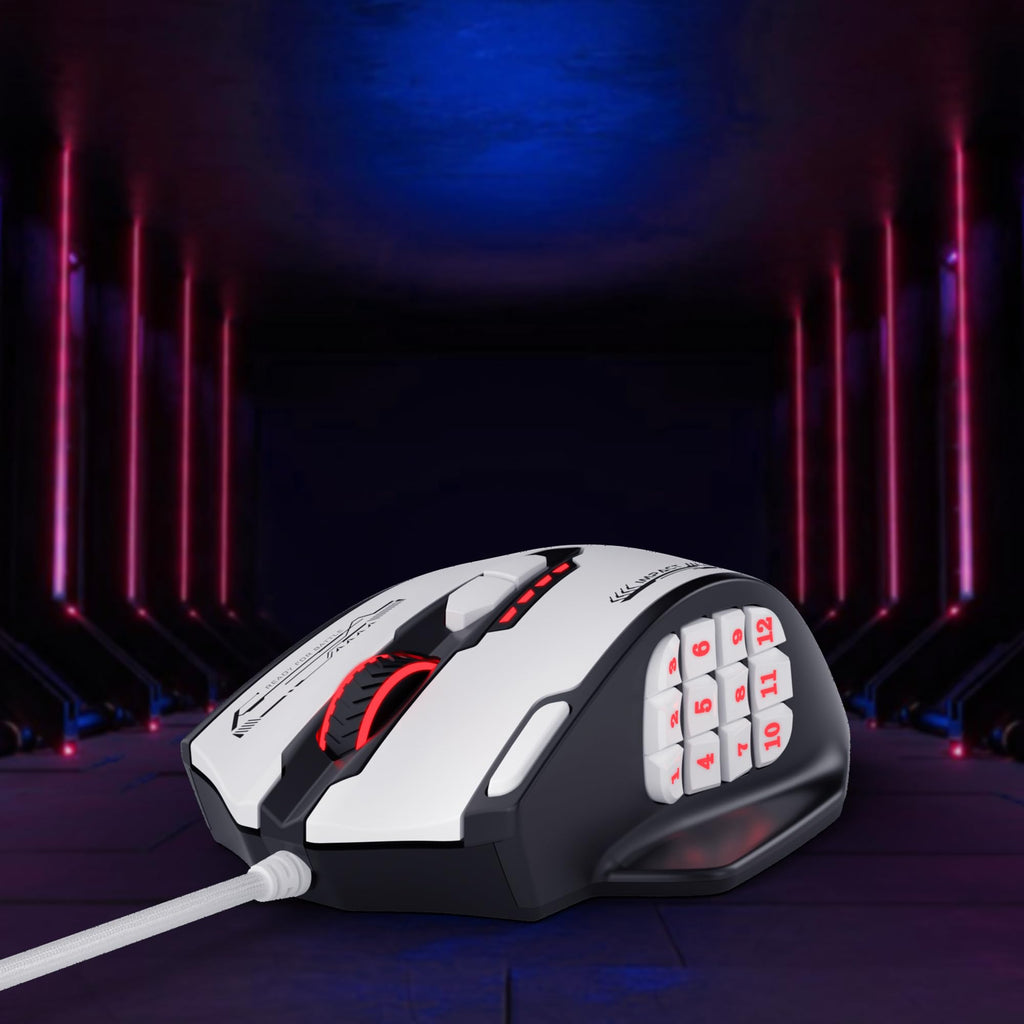 Redragon M908 Wired MMO RGB Gaming Mouse 12400 DPI Remapping Keys