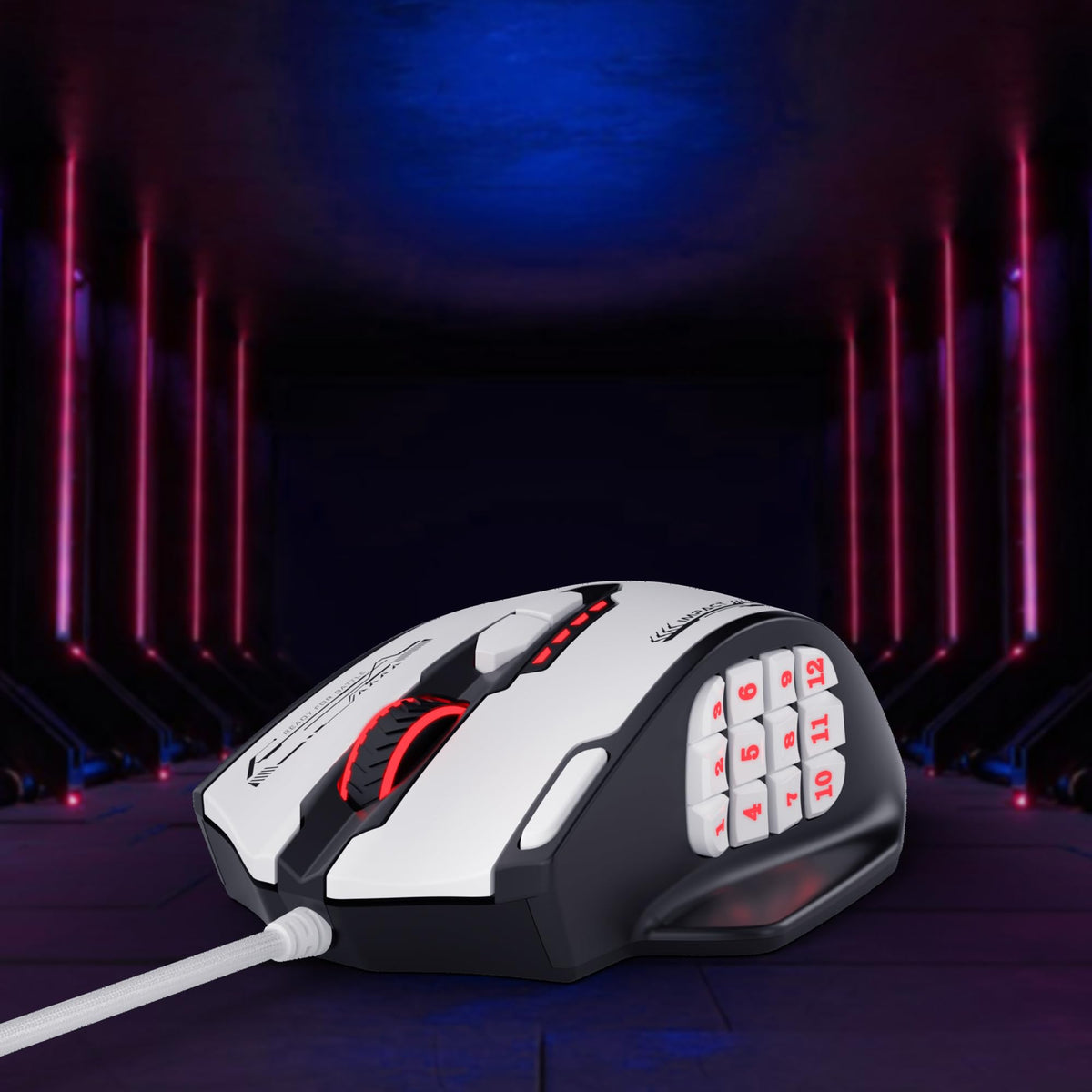 Redragon M908 Wired MMO RGB Gaming Mouse 12400 DPI Remapping Keys