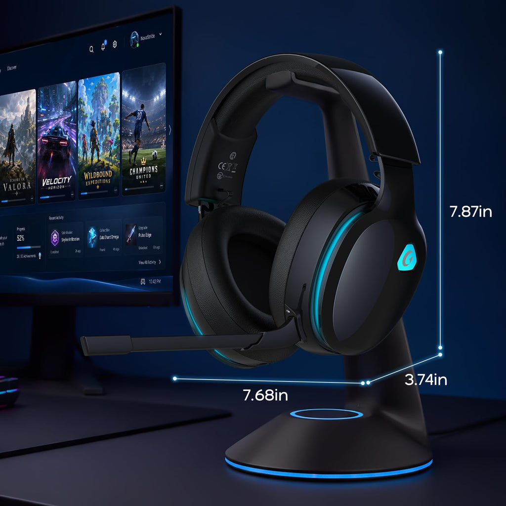 AOC 2.4GHz Wireless Gaming Headset for PS5, PS4, PC, Switch, 45Hr, White