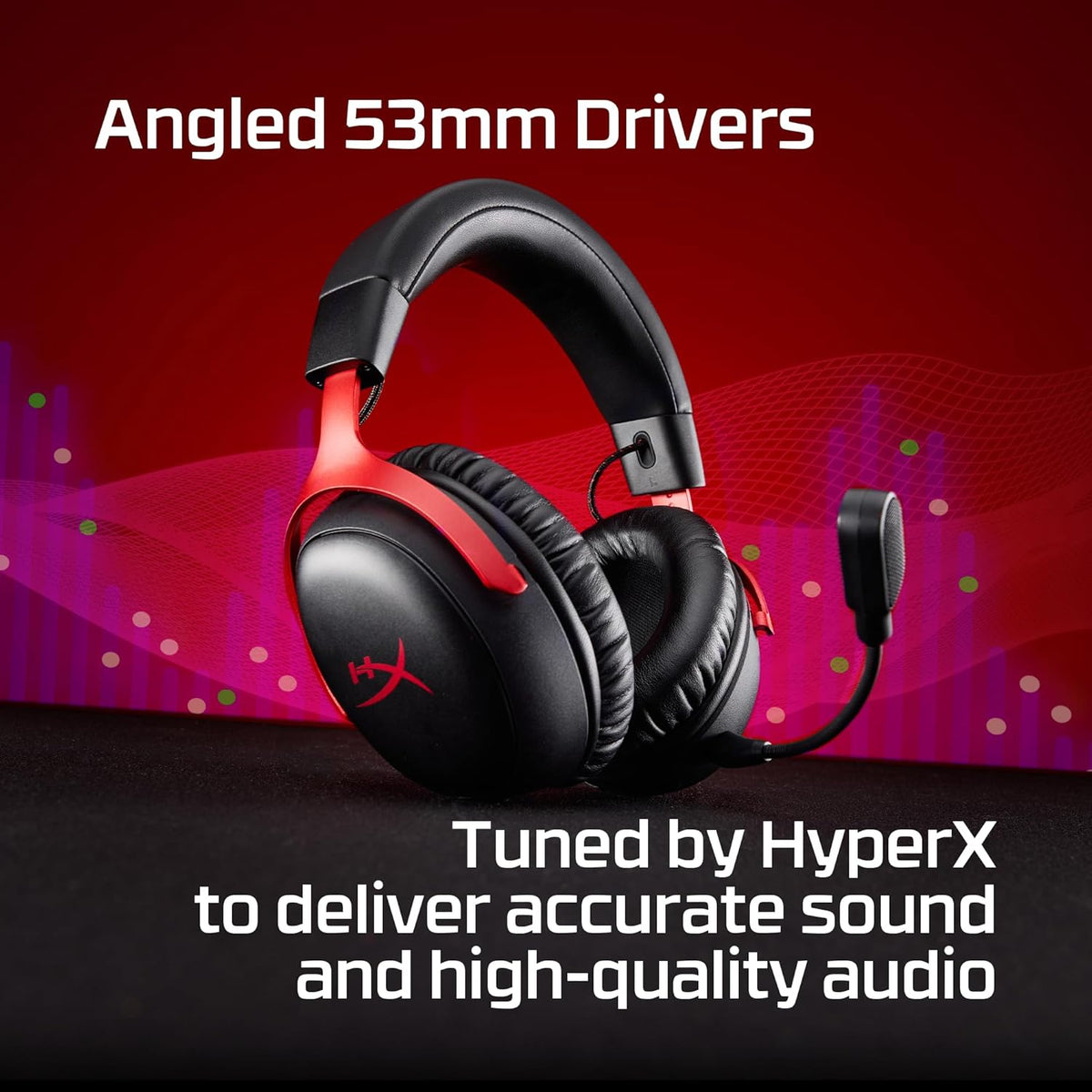HyperX Cloud III S – Wireless Gaming Headset for PS5, PS4, Switch, PC, Mac, and Mobile, Up to 120-Hour (2.4GHz) / 200-Hour (Bluetooth) Battery, 53mm Angled Drivers, Detachable Mic – Black