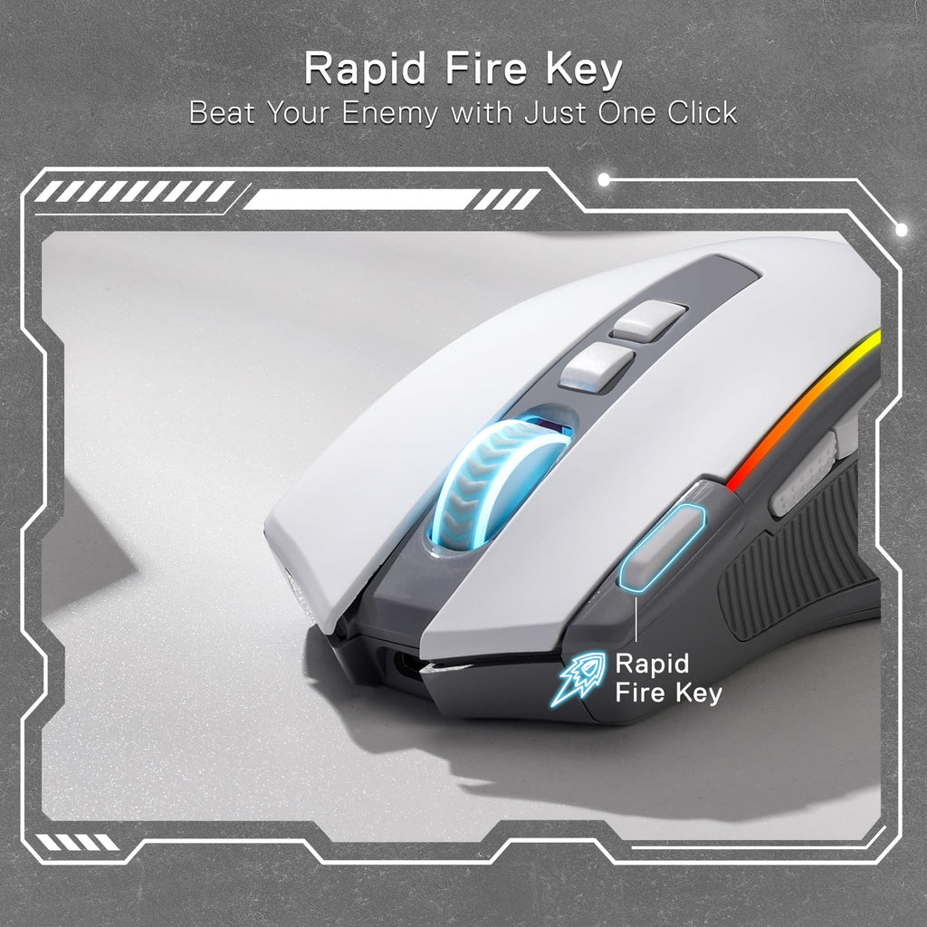 Redragon M612 Wired RGB Optical Gaming Mouse 8000 DPI Remapping Keys
