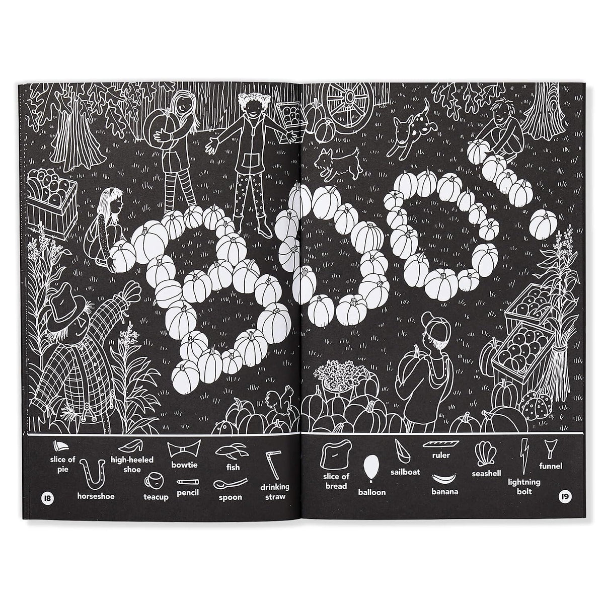 Halloween Hidden Pictures Puzzles to Highlight: Halloween Kids Book with Over 300 Hidden Objects to Seek and Find in Spooky White-on-Black Puzzles with Neon Highlighter