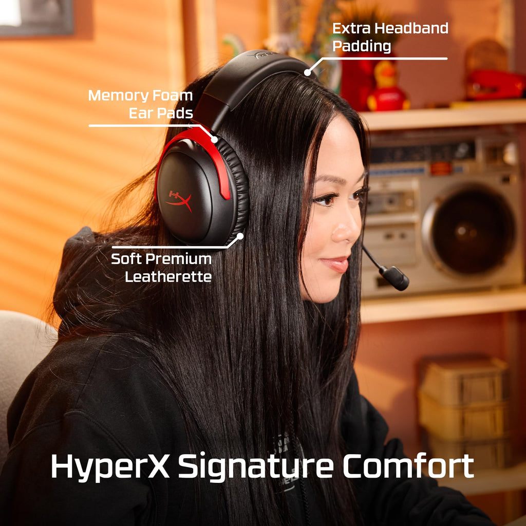 HyperX Cloud III S – Wireless Gaming Headset for PS5, PS4, Switch, PC, Mac, and Mobile, Up to 120-Hour (2.4GHz) / 200-Hour (Bluetooth) Battery, 53mm Angled Drivers, Detachable Mic – Black