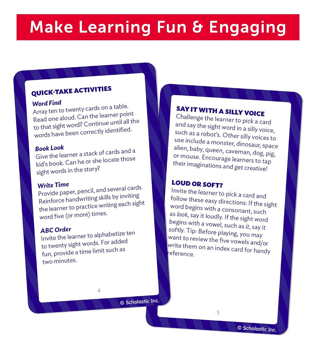 Scholastic Flash Cards: Sight Words