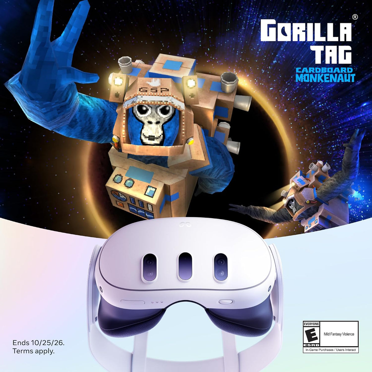 Meta Quest 3 512GB, VR Without Wires, Gorilla Tag Cardboard Monkenaut Bundle, Amazon Exclusive, 3-Month Trial of Meta Horizon+ Included