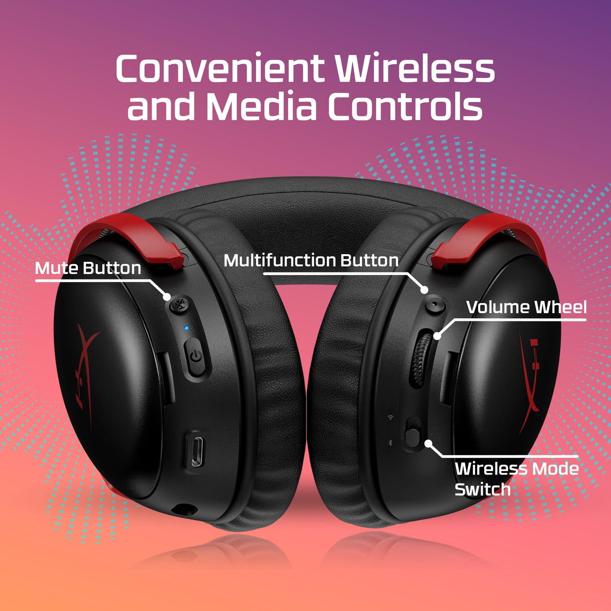 HyperX Cloud III S – Wireless Gaming Headset for PS5, PS4, Switch, PC, Mac, and Mobile, Up to 120-Hour (2.4GHz) / 200-Hour (Bluetooth) Battery, 53mm Angled Drivers, Detachable Mic – Black