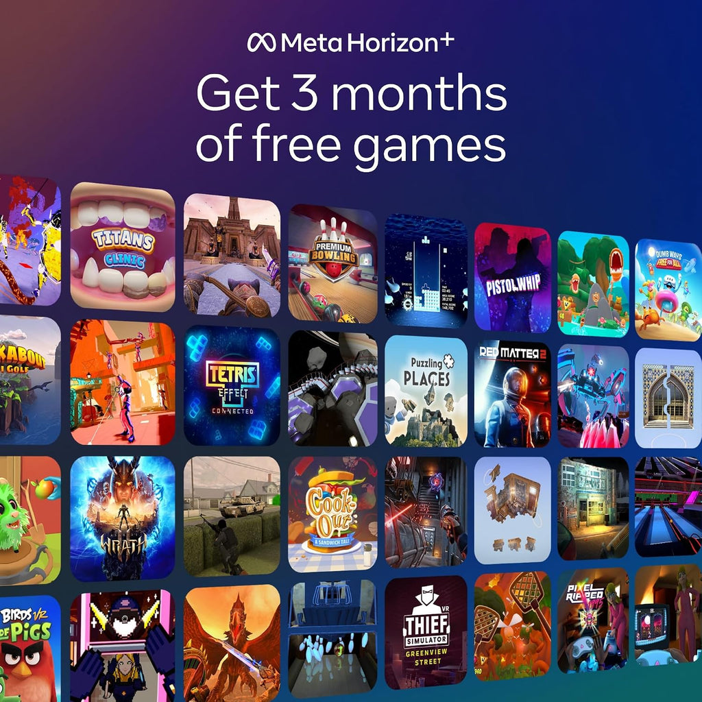 Meta Quest 3S 128GB, one Low Monthly Price, 24 Months of Games and Extended Protection, Ultimate Virtual Reality Experience