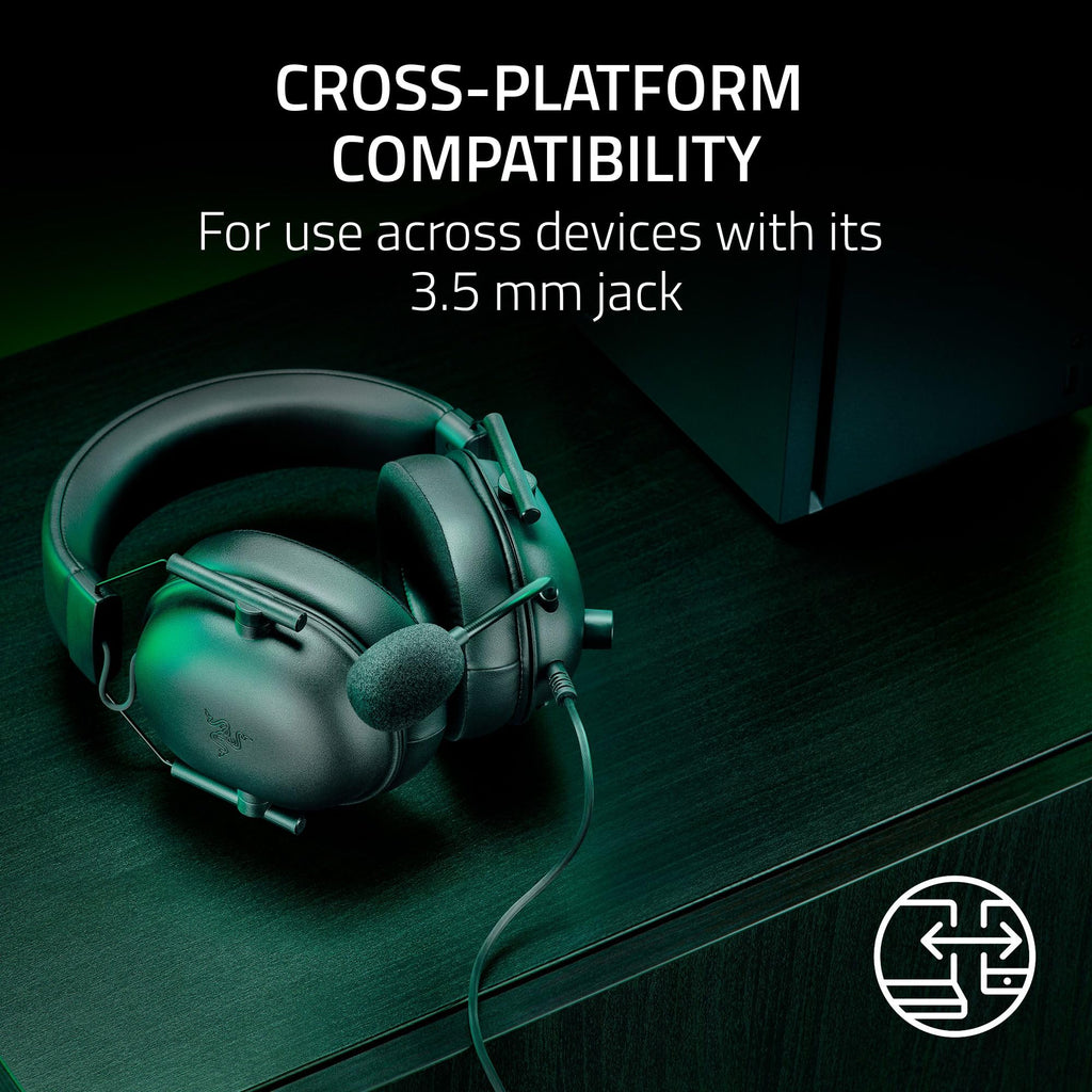 Razer BlackShark V2 X Wired PlayStation Gaming Headset, Black