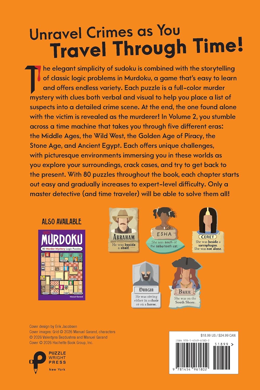 Murdoku: Back in Time: 80 Murder Mystery Logic Puzzles