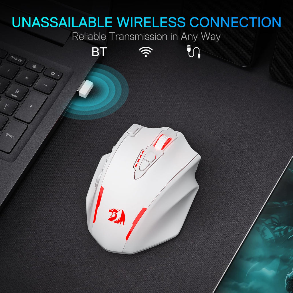 Redragon M908 Wired MMO RGB Gaming Mouse 12400 DPI Remapping Keys