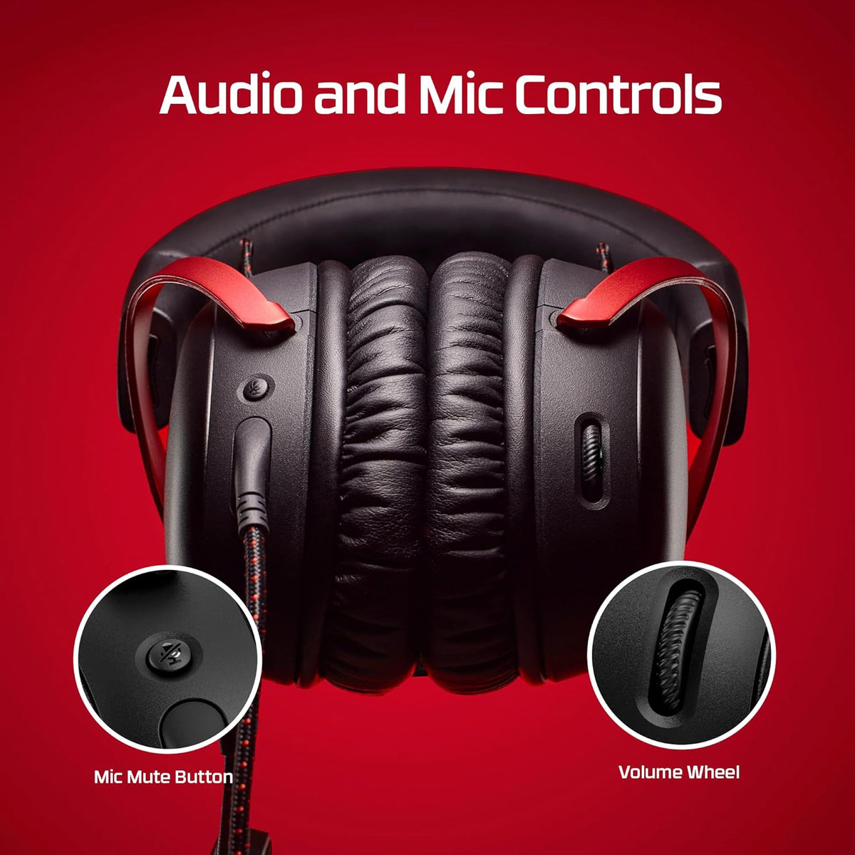 HyperX Cloud III – Wired Gaming Headset, PC, PS5, Xbox Series X|S, Angled 53mm Drivers, Spatial Audio, Memory Foam, Durable Frame, Ultra-Clear 10mm Mic, USB-C, USB-A, 3.5mm – Black/Red