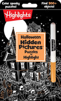 Halloween Hidden Pictures Puzzles to Highlight: Halloween Kids Book with Over 300 Hidden Objects to Seek and Find in Spooky White-on-Black Puzzles with Neon Highlighter